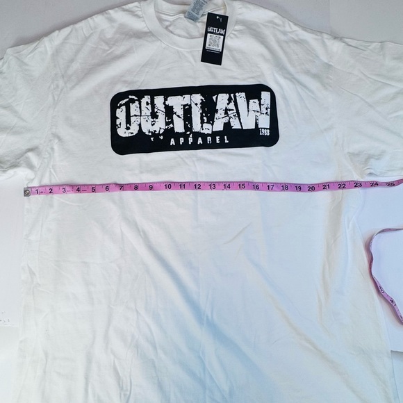 Outlaw Apparel White Graphic T-Shirt (Men’s XL) - Picture 5 of 8